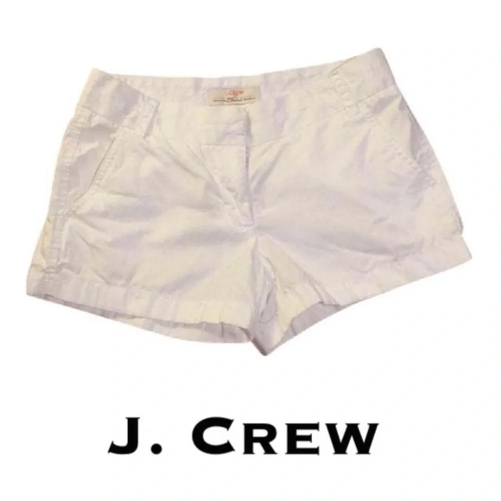 J Crew Chino Shorts Size 2 in White